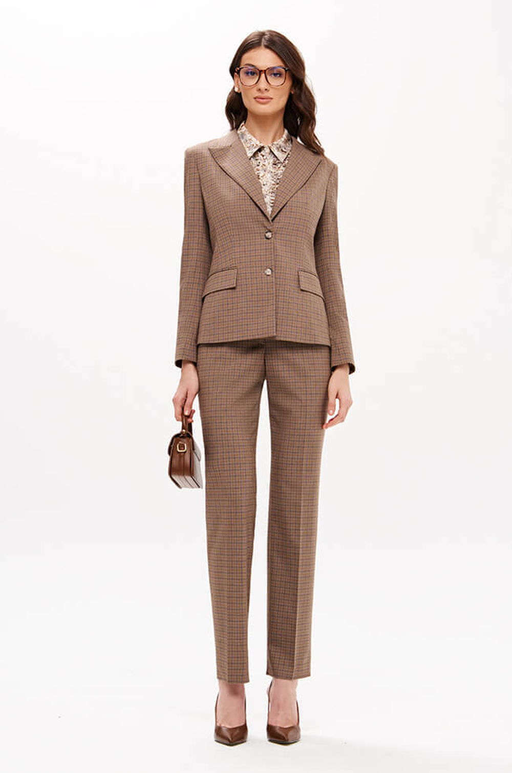 1942 Жакет женский (коричневый клетка)