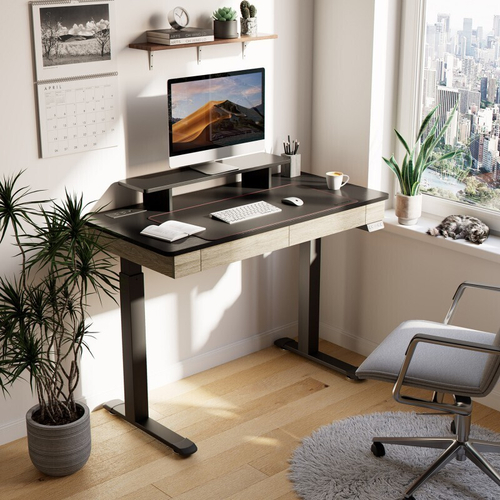 Стол для компьютера c электрической регулировкой по высоте и 2 ящиками EUREKA ERK-ED-I47-OG