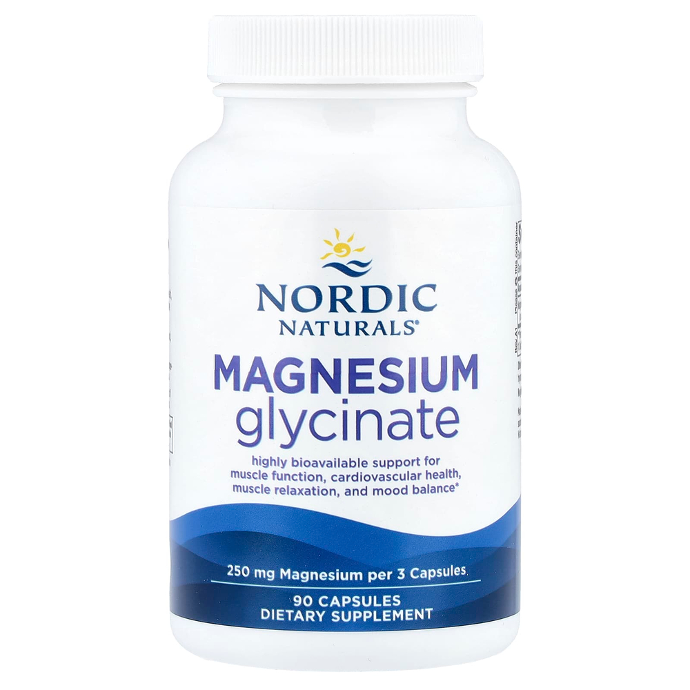 Nordic Naturals, глицинат магния, 90 капсул (83 мг в 1 капсуле)