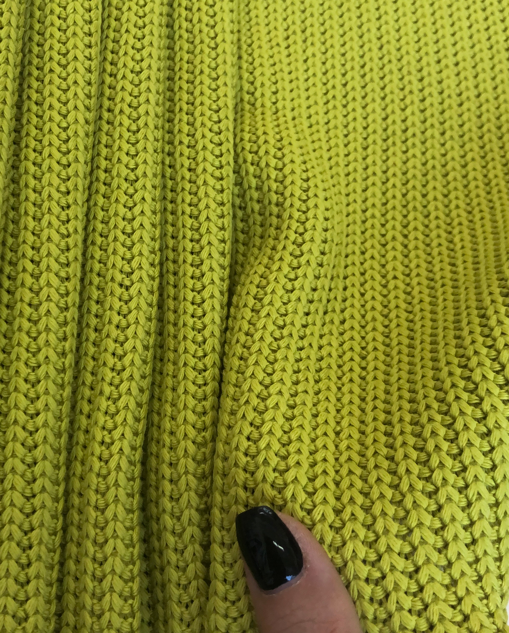 Трикотаж вязанный, косичка мелкая, салатовый, хлопок MARNI