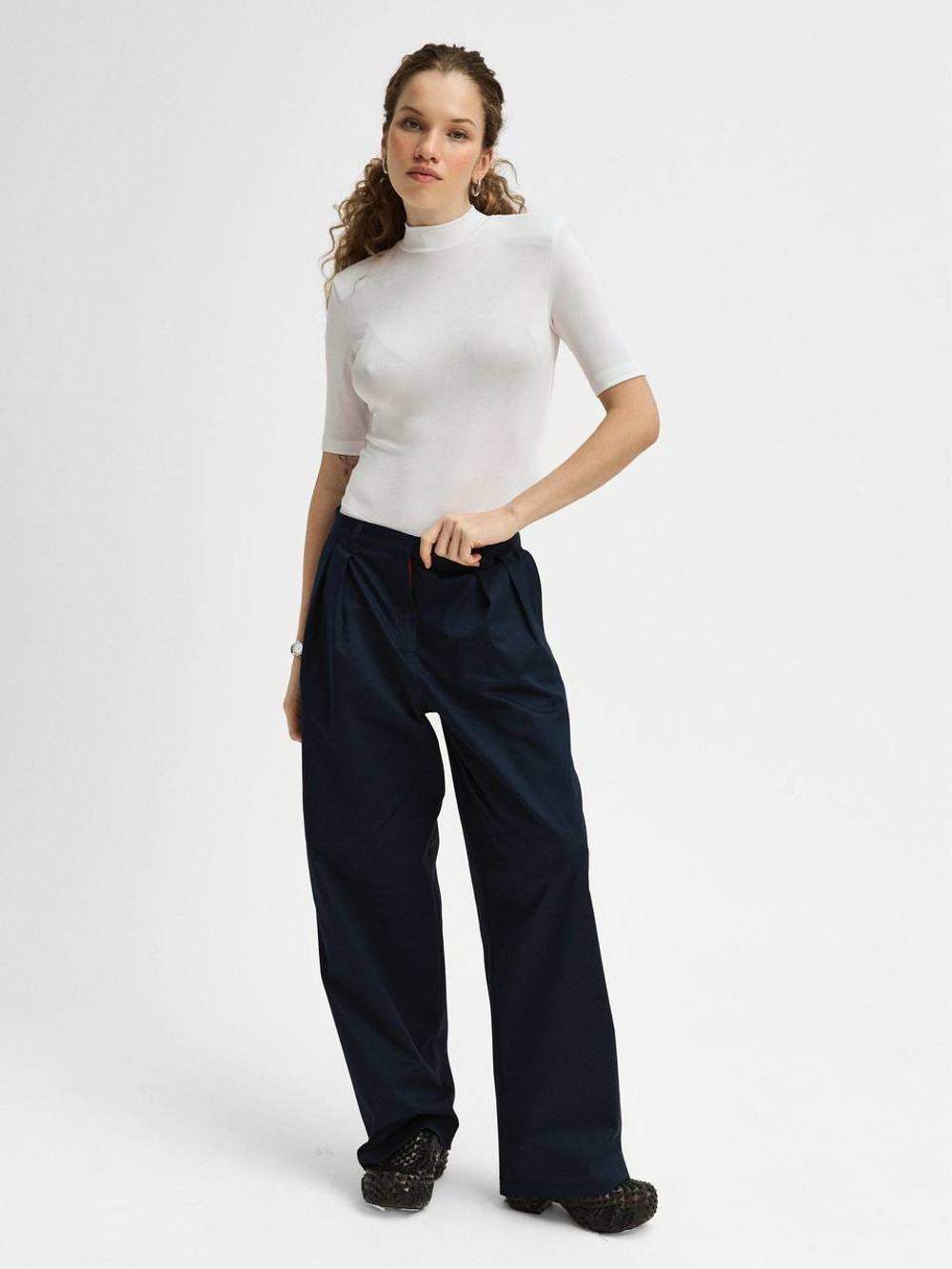 Брюки медицинские женские Юми, нэви хлопок