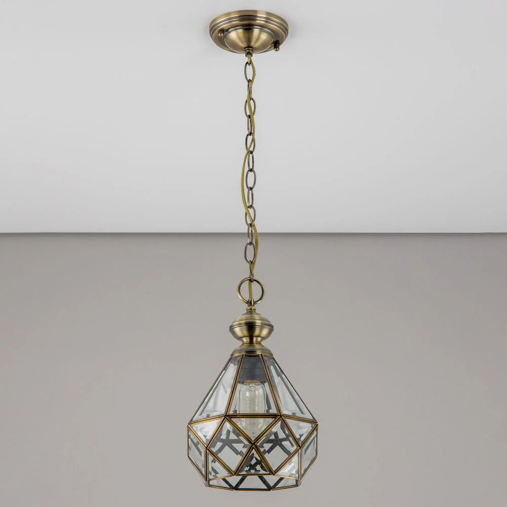 Citilux Витра-1 CL442110 Подвесной светильник витражный Бронза