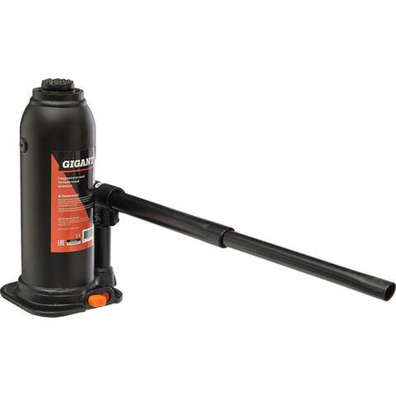 Гидравлический бутылочный домкрат Gigant 10Т, подхват 230мм, подъем 460мм, рабочий ход 155мм, HBJ-10