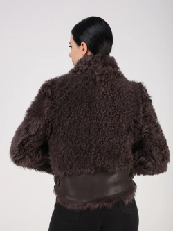 Шуба зимняя натуральная короткая дубленка