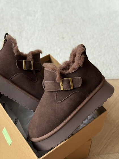 Угги из натуральной замши/мех