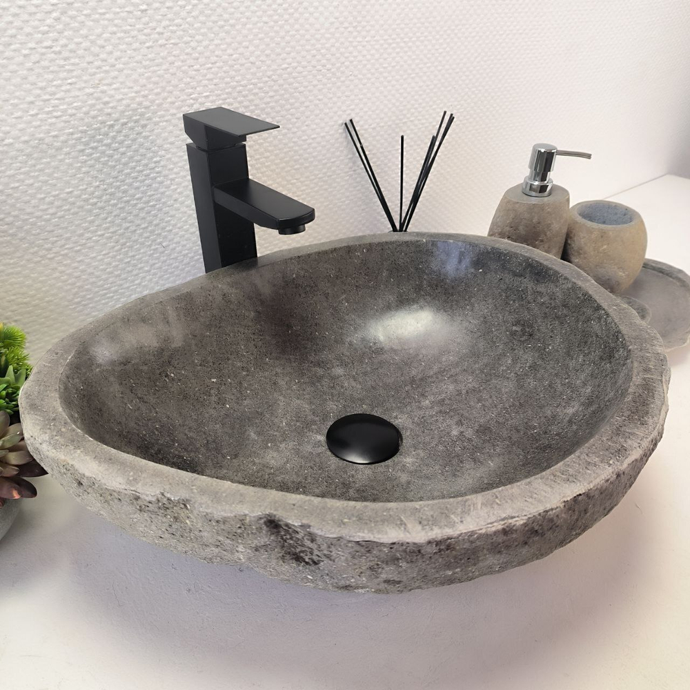 Раковина из речного камня RS-63492 (51*42*16) 0122