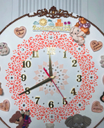 Авторские детские настенные часы с игрушками "Воспитателю" 40см