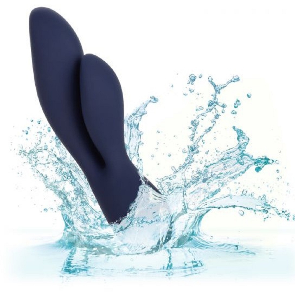 Вибратор с клиторальным стимулятором California Exotic Lilac синий