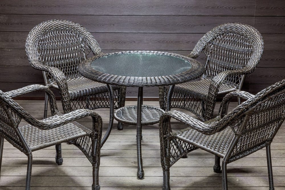 Садовый комплект из искусственного ротанга Мэдисон НЬЮ (Medison NEW) стол круглый D90 + 4 кресла без подушек
