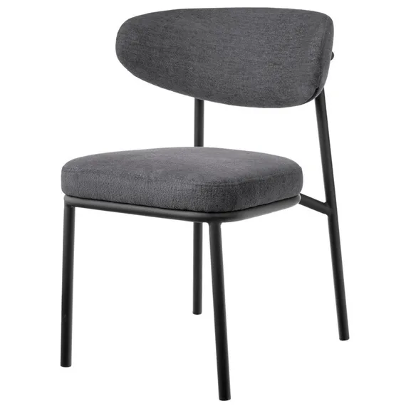 Стул Arvo серый шенилл с черными ножками