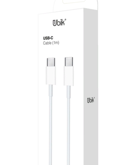 USB cable Type-C UBIK TPE 1m UC20W 2.0A White