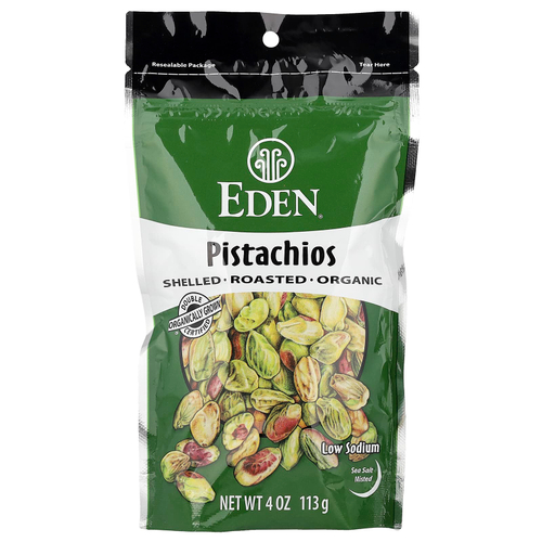 Eden Foods, органические фисташки, в тумане с морской солью, 113 г (4 унции)