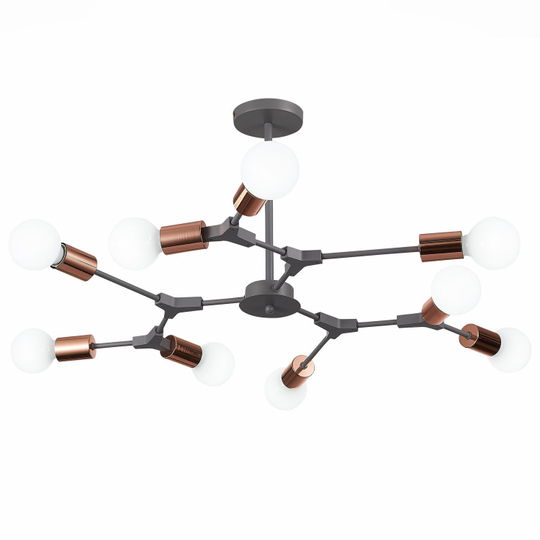 SLE106403-09 Светильник потолочный Серый, Розовое золото E27 9*60W