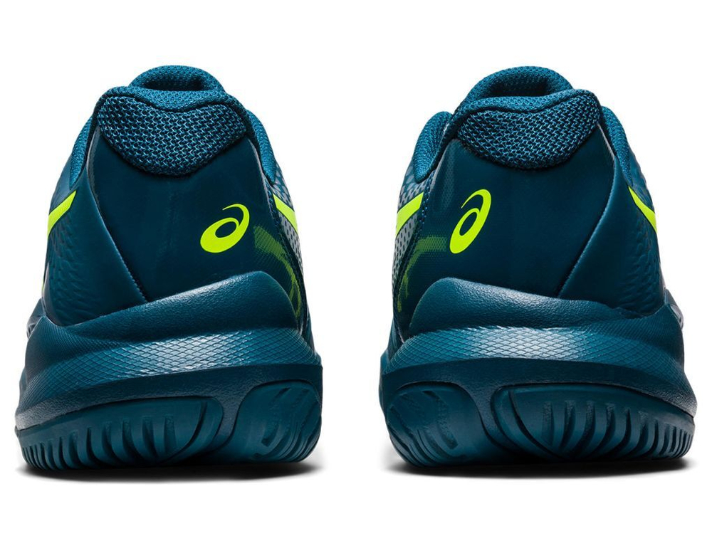 Мужские кроссовки теннисные Asics Gel-Challenger 14 - restful teal/safety yellow