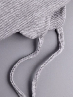 Шапка детская с ушками на завязках на осень