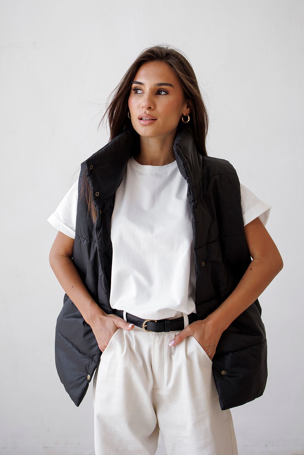 Жилет ko-ko-ko женский утеплённый черный