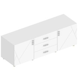 Тумба ТВ МС "Сандра"(Белый лофт),