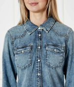 Джинсовая рубашка Tommy Hilfiger - голубой(WW0WW43730)