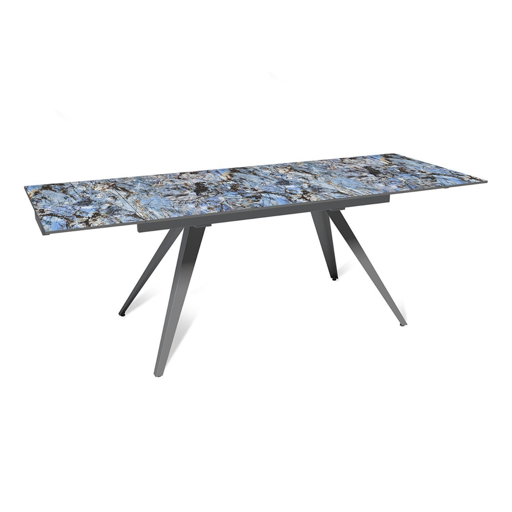 Стол раскладной Asti (140+40+40), керамика глянцевая Lemurian Blue
