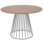 Стол Liverpool 110см орех, хромированные ножки