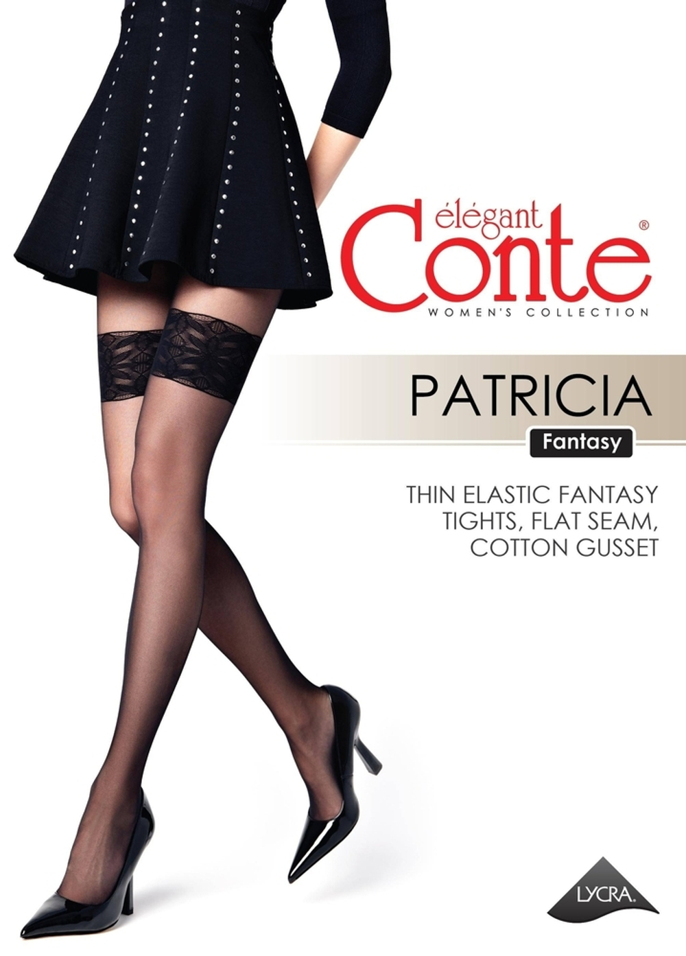 CONTE PATRICIA Колготки с имитацией ажурных чулок
