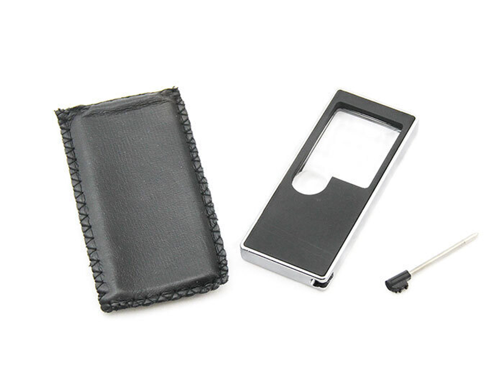 Лупа 7007 (92мм х 40мм х7 мм, 3х/8х, с LED подсветкой)