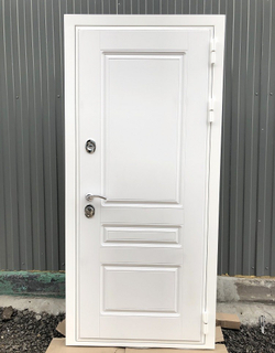 Входная металлическая белая дверь RеX (РЕКС) Премиум H белая ФЛ-243 силк сноу / ФЛ-243 силк сноу