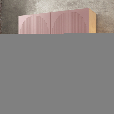 Шкаф Агератум МДФ четырехсекционный Лайн бохо (0,27) А10017 матовая - 26 матовая - Дуб Сонома 3025  230*50*260