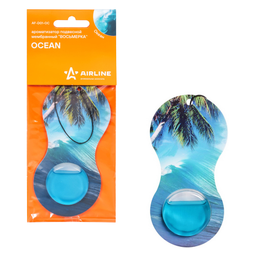 Ароматизатор на зеркало Airline восьмерка гелевый океан