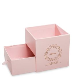 WG-100-D Коробка подарочная «Букет с сюрпризом» цв.розовый