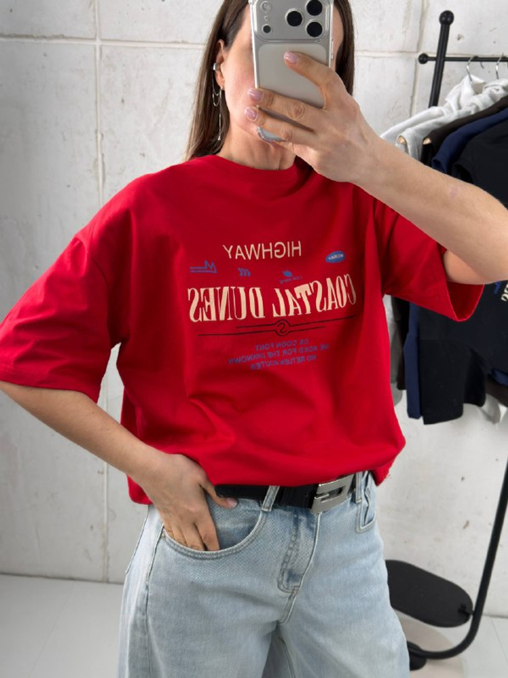 Футболка женская артикул 703 цвет "красный"