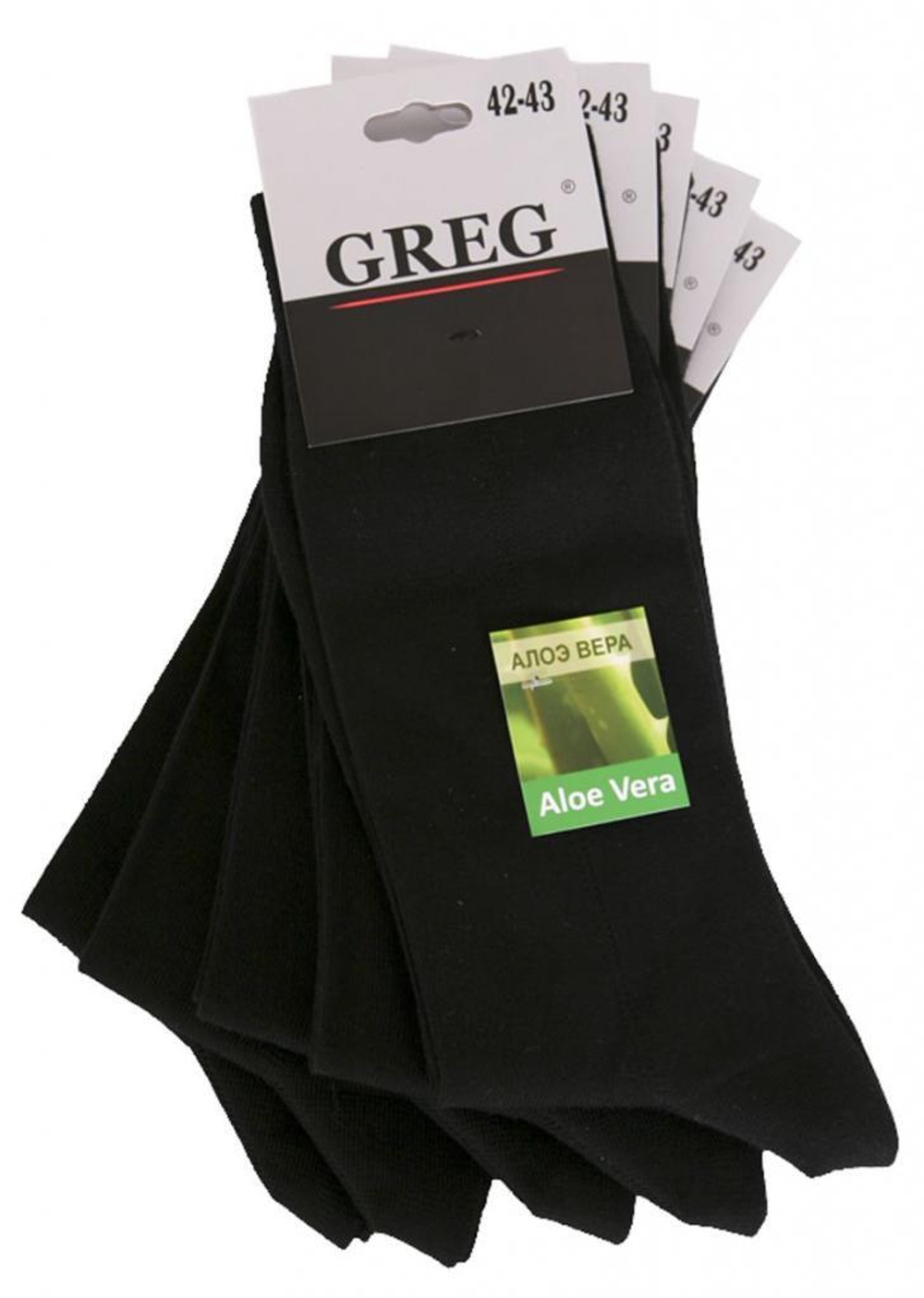 Носки GREG G-14/01 (Черный) Aloe Vera