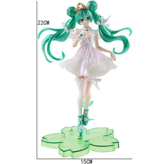 Фигурка Аниме Мику Хацунэ в белом платье / Miku Hatsune 22 см