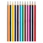 Карандаши цветные, Basir, деревянные, серия "Панда", цветная упаковка, 12 шт