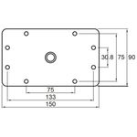 Кронштейн KUPO KS-048 1-1/8"(28MM) JUNIOR RECEIVER WALL PLATE