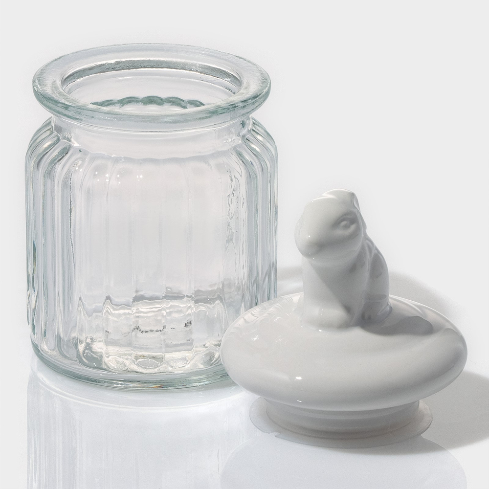 Банка для сыпучих продуктов с керамической крышкой Зайка, 230 мл