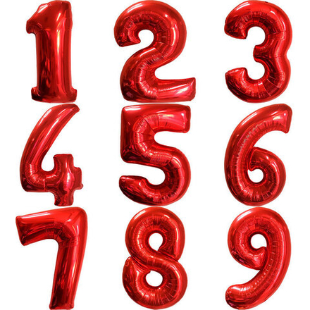 Цифра Красная 102см на выбор