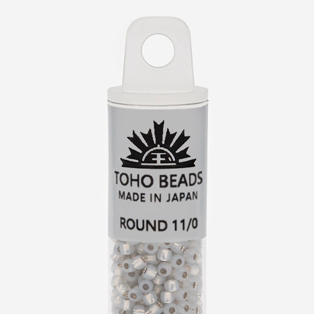 Японский бисер TOHO Round 11/0 (№2101), с внутренним серебрением, непрозрачный глянцевый