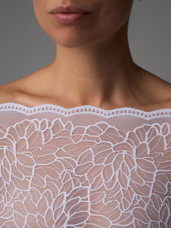 03-295 ОПТ Кружево эластичное 22 см, белый 001