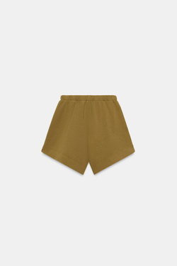 ZARA ШОРТЫ INTERLOCK, ОЛИВКОВЫЙ