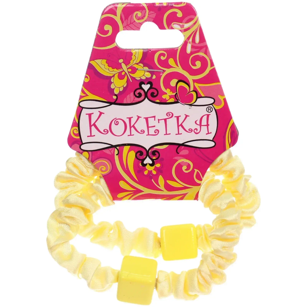 Резинки для волос 2шт «Мята», кубики, микс 5 цветов, d-5см (Кокетка)