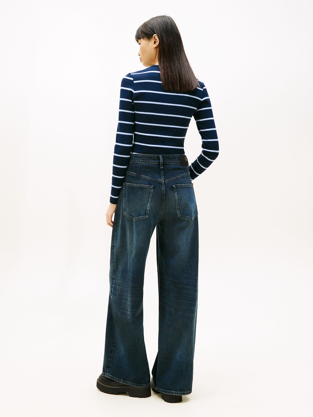 Джинсы Tommy Jeans Mid-Rise Loose Wide Leg Jean Denim Blue Black