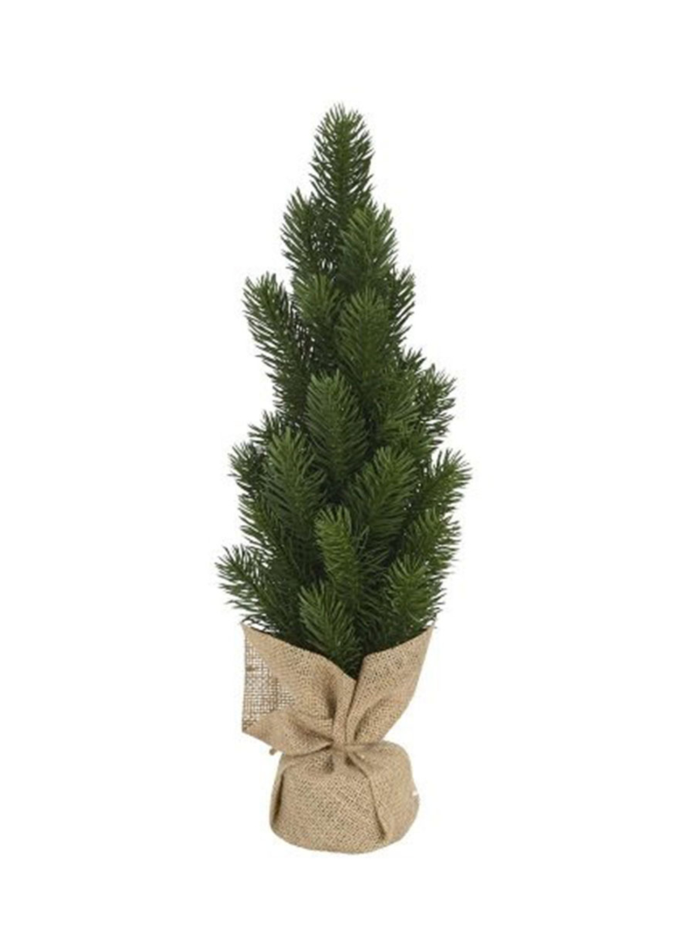 Ёлка в джутовом мешочке 14x12xH46 см