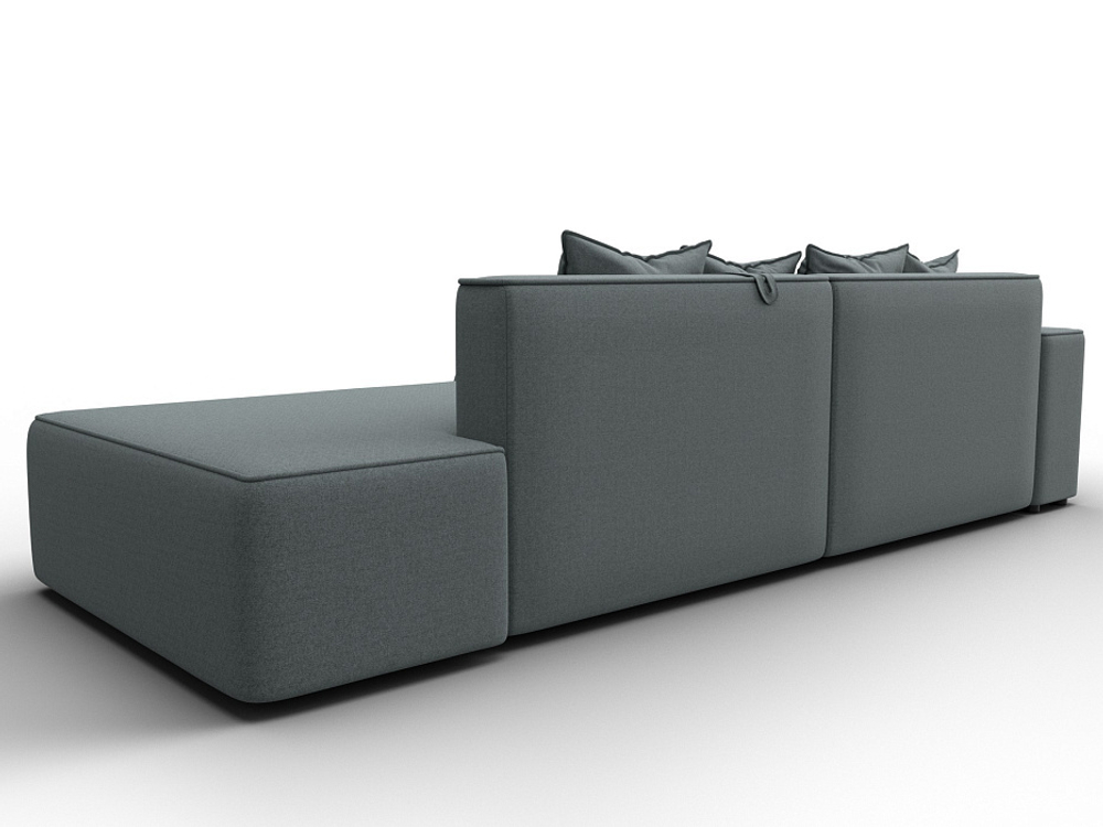 Диван угловой Лига-079 угол левый РОГОЖКА Амур 07 серый