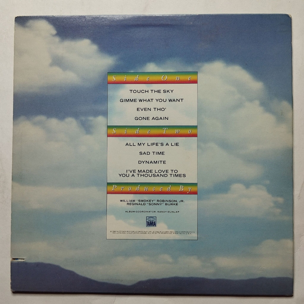 Винтажная виниловая пластинка LP Smokey Robinson Touch The Sky (USA 1983)