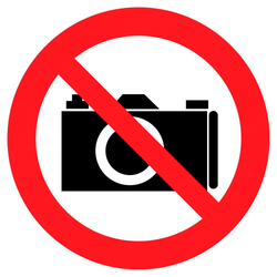 Знак - Запрещается пользоваться фотоаппаратом