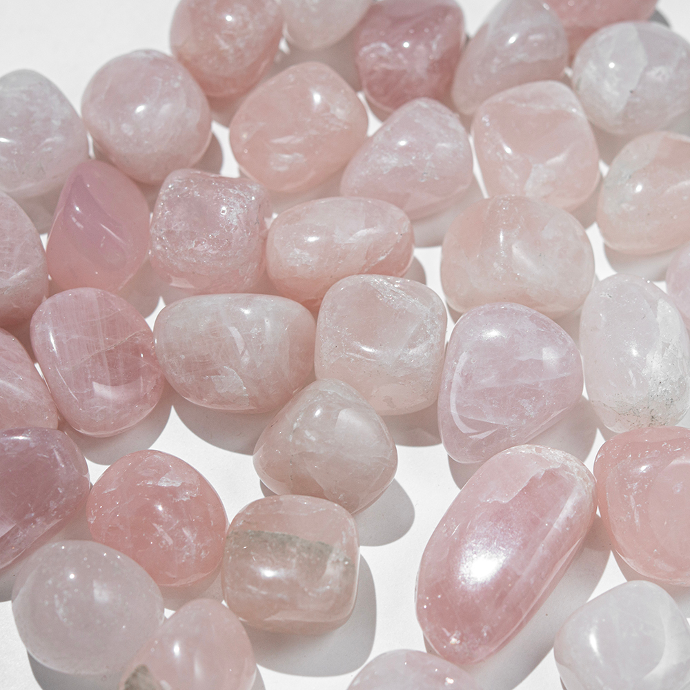 Камни натурального розового кварца, 26-41мм