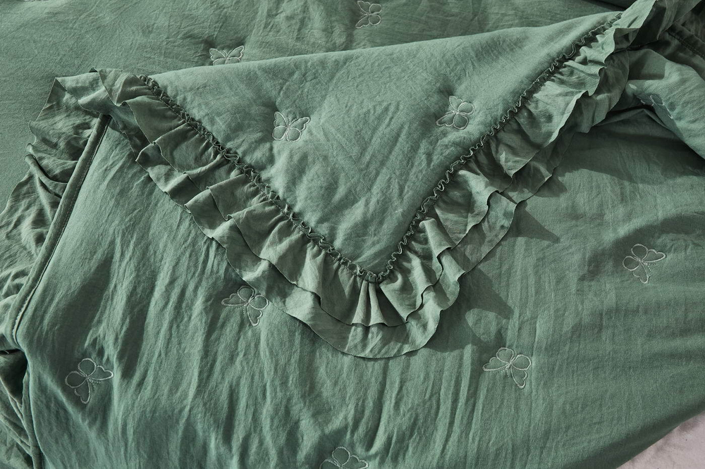 Покрывало 160х220 и наволочка 50х70 Sofi De MarkO Ребека Малахит