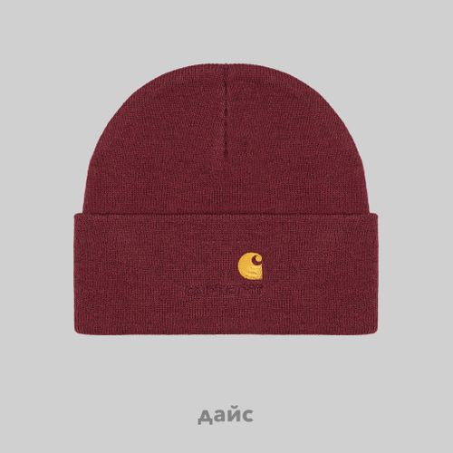 Шапка Carhartt WIP American Script Beanie артикул:I034235_malbec - купить в магазине Дайс