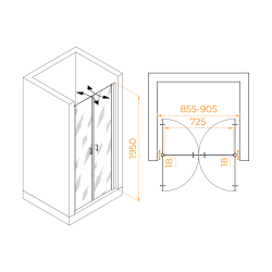 Душевая дверь RGW PA-104 (900)
